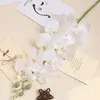 Dekorativa blommor Simulerade Phalaenopsis Orchid Single Branch 9-Head Touch 3D Flower Wedding Home Decoration Artificial