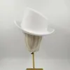High Top Gentleman Derby Hat Fedora Hat Mens and Womens Gentleman Colorful Bevel Top Hat Felt Magic Hat President Hat 240401