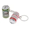 Nyckelringar Mini Beer Can Keychain Creative Harts Key Chain Mini Drink Bott Keyring For Men Women Bag Pendant Gift 240412