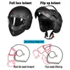 Motorfietshelmen Helmmotorcertificering ECE -certificering vier seizoenen flip -up accessoires Casco Moto verwijderbaar masker