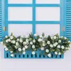 Decorative Flowers 10 Heads/Pcs Artificial Flower Silk Rose White Bouquet Fake For Wedding Table Party Vase Home Decor