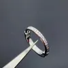 Ontwerper Originele nieuwe Tiffays Lock -serie Diamond ingelegde gesp ring met 18K roségouden plating op wit koper voor vrouwen stijlvolle en eenvoudige hoge editie