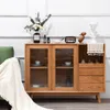 Glass Kitchen Living Room Cabinet Buffet Pantry Side Storage Display Cabinet Sideboard Meuble Rangement Bedroom Furniture BL50LC