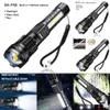 Lanterna tática de zoom de laser branca Lanterna tática GT10 USB Flash recarregável Flash Torch Camping Pesca forte luz ao ar livre