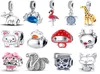 925 Silver Fit Charm 925 Bracelet Animal Elephant Crab charms set Pendant DIY Fine Beads Jewelry1001483