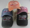 Donald Trump 2024 Baseball Caps patchwork lavé en plein air Rendre l'Amérique à nouveau chapeau président républicain Mesh Sports Cap Ljja246089360