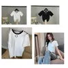 Diseñador de camisetas para mujeres camisas para mujeres con cartas y camisetas de moda con letras bordadas Camiseta de manga corta Mujeres ropa de verano Tamaño de lujo S-xl