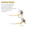 Vampfly Mayfly Grizzly Saddle Hackle Mayfly Wing Corpo de espuma