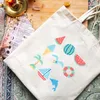 Storage Bags Beach Coconut Tree Student Canvas Bag Women's Leisure Commuter Large Capacity Fabric Simple And Versatile Shoulder