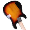 Cabos 4 corda Bass Guitar Ecret 43 polegadas de alto brilho guitarra vermelho com sólido modelo de corpo de madeira de madeira okoume
