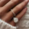 Knobspin S925 srebrne srebrne 18 -karatowe białe złoto Pletel Diamonds Blawing Pierścienie dla kobiet mężczyzn Party Fine Jewelry 240407