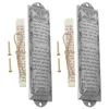 Gardin Metal Mezuzah med graverad välsignelse religiös dekoration för ytterdörren Israel Crafts Gifts Scrolls