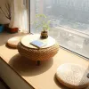 Simple Modern Rattan Woven Bed Side Table Tatami Coffee Tables Bedroom Zen Small Table Balcony Bay Window Tea Table