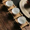 Table Mats Japanese Bamboo Cup Mat Tea Ceremony Accessories Square Insulated Teacup Decoration Jewelry Display Tray