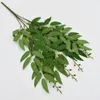 Flores decorativas Folhas verdes falsas ornamentos odor livre reutilizável.Willow Vine Faux Folhagem Plants Wreath Wreath