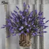 Decoratieve bloemen nepbloem 5 hoofden provence lavendel kunstmatige zijden banch bruids houder thuis bureau bloemenpot bruiloft decor paars flore