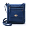 Sacs à bandouliers Européen Femmes Messenger Button Portable Dames Sac Crossbody Sac Vintage Couleur solide Pu Le cuir Femmes