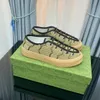 Designers Tennis 1977 tênis de luxo sapatos de lona de luxo bege azul jacquard jeane jeae craw borracha sola bordada bordada sneaker casual de baixo baixo