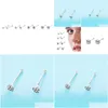 Nose Rings Studs 925 Sterling Sier Stud For Woman Round Trend Zircon Ring Body Piercing Jewelry Not Allergic Party Gift 210507 Drop De Dh4Si