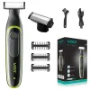 Shavers Vgr Face + Corps Rasoir électrique pour hommes Kit de toilettage Borde Trimmer Razor Electric Razor Wet Washable