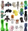 Minecraft Styles Pig Plush 38 Tiger Man Zombie Game Skeleton Cat Doll Squid Toys Dolls NNMXP2107265