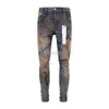 Calça de jeans de jeans roxa quente calça jeans de jeans homens calças pretas de qualidade de alta qualidade design retro streetwear casual sweetpantes designers joggers calça 65