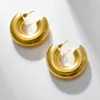 Hoop oorbellen Charmomen roestvrijstalen piercing voor vrouwen oud geld Koreaanse mode luxe kwaliteit punk sieraden meisje geschenken