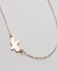 10st N107 Gold Silver Tiny Soar Flying Bird Necklace Peace Dove Halsband Little Llow Baby Bird Halsband Abstrakt halsband3872478