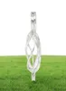 18 kgp ed cage médaillon sterling argent perle cristal gemme perle suspendue