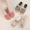 Slippers Women Summer Platform Imitation Straw Travel Espadrille Women's Sandals Wedge-heeled Bohemia Beach