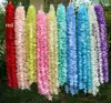 Decorazione per feste Proppetti di nozze Ivy Luogo floreale artificiale Wisteria Orchid String Festivals decorazioni di seta fai da te 1 m/PC