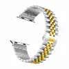 Cinghia in acciaio inossidabile bracciale in metallo per Apple Watch Series 7 6 5 4 SE Bande con connettore adattatore Iwatch 45mm 41mm 38 42 40 44mm Watchband JT
