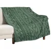 Couvertures en pin vert tricot jet de couverture moelleuse pour canapé décoratif tissu de flanelle
