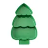 Dinnerware Sets Christmas Tree Shaped Fruit Plate Countertop Storage Container 3 Compartment Table Centerpiece Baby Lunch Tray Serving