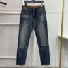 calça jeans de jeans jeans Luxury bordados calças casuais moda calças retas calças de alta qualidade com zíper de acesso