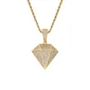 Подвесные ожерелья хип -хоп ожерелье треугольник алмаз Золото Добавить 76 см. Творжник капля доставка ювелирных украшений dhi4j