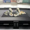 2PCSプードル犬像彫刻樹脂アートクラフツポーチ飾りオフィス小テディコレクティブルカートイホーム装飾240409