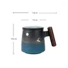 Mugs Retro Ceramic Mug Teacup With Strainer Office Creative Coffee Cup Handmade Household Water Business Travel Porcelain Cups