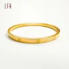 Einfache glänzende Armreifen Frau reines Armreifen Armband Real Jewlery Armbänder Frauen Gold