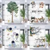 Adesivi per finestre Jelnln Forest Universe Cartoon glassata Electrostatic Glass Film Paper Flori Bagno Privacy Opacy Opaco