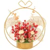 Fiori decorativi Tavolo da matrimonio Decorazione festosa Berries rosse simulato Caske Caste Anno fulcro