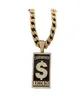 Pendant Necklaces Goth Dollar Sign Cash Money Records Iced Out Necklace Cuban Chain Hip Hop Jewlery Street Rapper Boyfriend GiftPe1494550