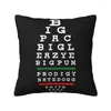 Pillow Eye Test Letter Cover Two Side Printing Glasses Optician Optometrist Floor Case For Car Pillowcase Home Decor