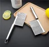 1pc Stainless Steel Wavy Knife Fruit Vegetable Crinkle Cutter French Fry Slicer Kitchen Potato Salad Steel Blade Chopping Cutting 5868078