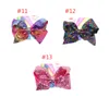 Coiffes de cheveux pour enfants jojo accessoires de cheveux de 8 pouces imitation diamant couleurs double face paillettes avec carte de cheveux de coiffure pour enfants