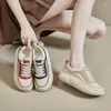 Sıradan Ayakkabı Kadınlar İçin Modaya Düzenli Breadboard 2024 Sonbahar Kore Moda Deri Top Düşük Kalın Sole Kadınlar