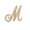Pins Brooches Brand 26 Initial Letters A To Z Crystal Rhinestones Diy Brooch In Gold Plated Sweater Coat Clothing Accessories Drop Del Dhngw