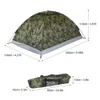 Camping Tält Vattentät vindtät UV -solskydd för 1/2 person med en enda lager utomhus bärbar kamouflagtältutrustning 240408