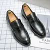 Fashion Leather Men Shoes Dress Penny Slip On Loafers Genuine Business Soft Wedding Casual For Man 240407