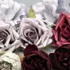 装飾的な花40pcs / pack人工シルクフラワーヘッドコンボセットDIYクラフトハンギングドアの装飾ガーランドアクセサリー偽のバラ